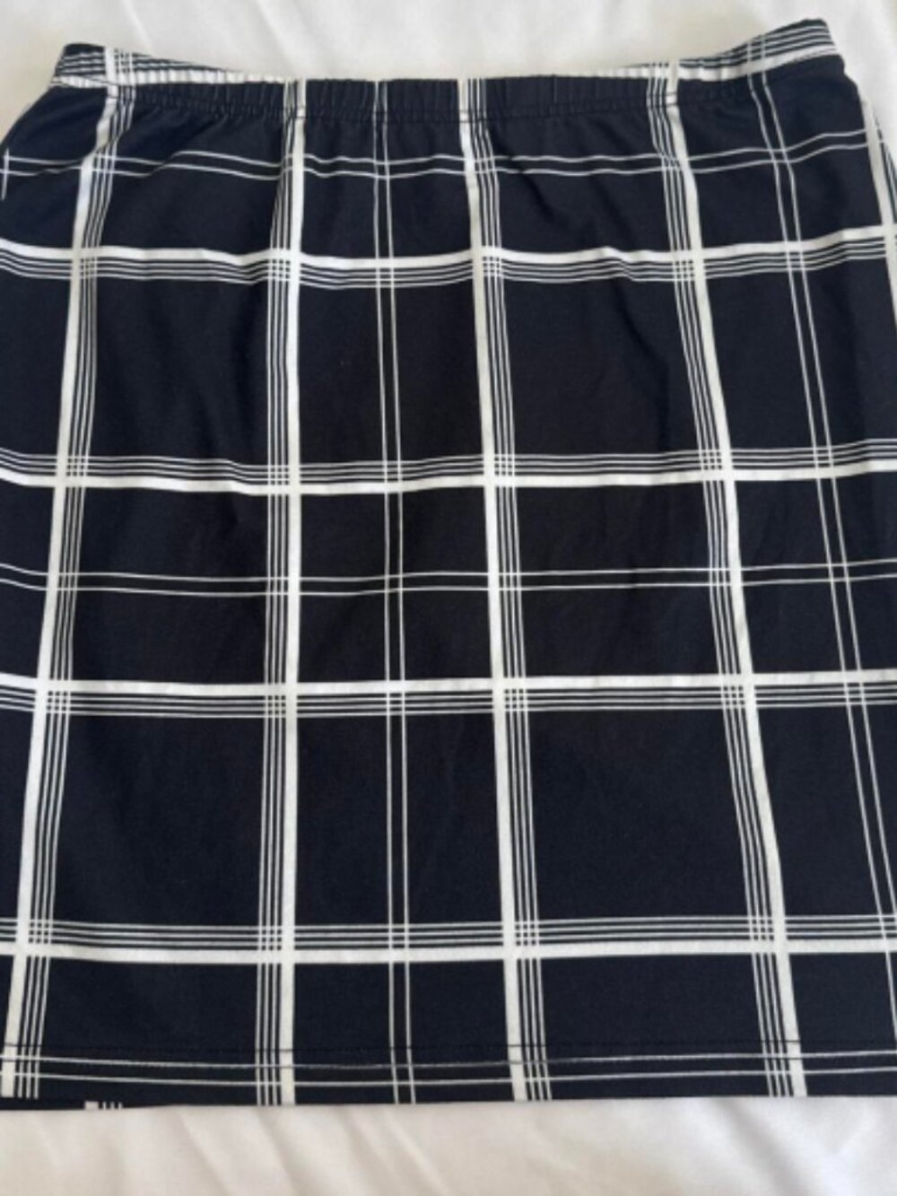 SHEIN classic black and white checkered short skirt